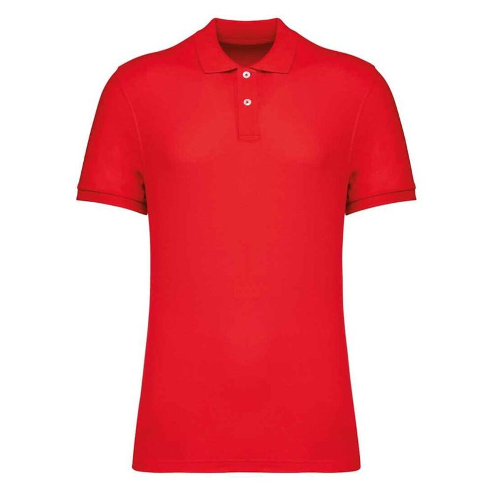 Native Spirit Mens Pique Polo Shirt / Poppy Red